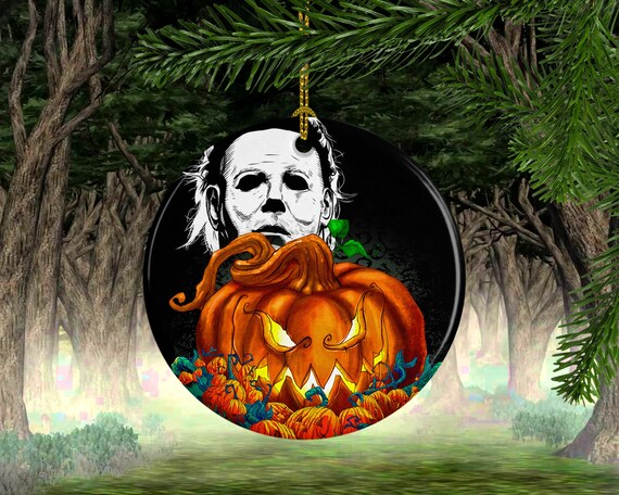 Porcelain Creepy Michael Meyers Halloween Tree Ornaments Etsy