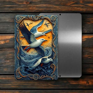 Seagull Ocean Bird Metal Wall Sign – Coastal Beach House Decor, 8x12 Aluminum Art image 4