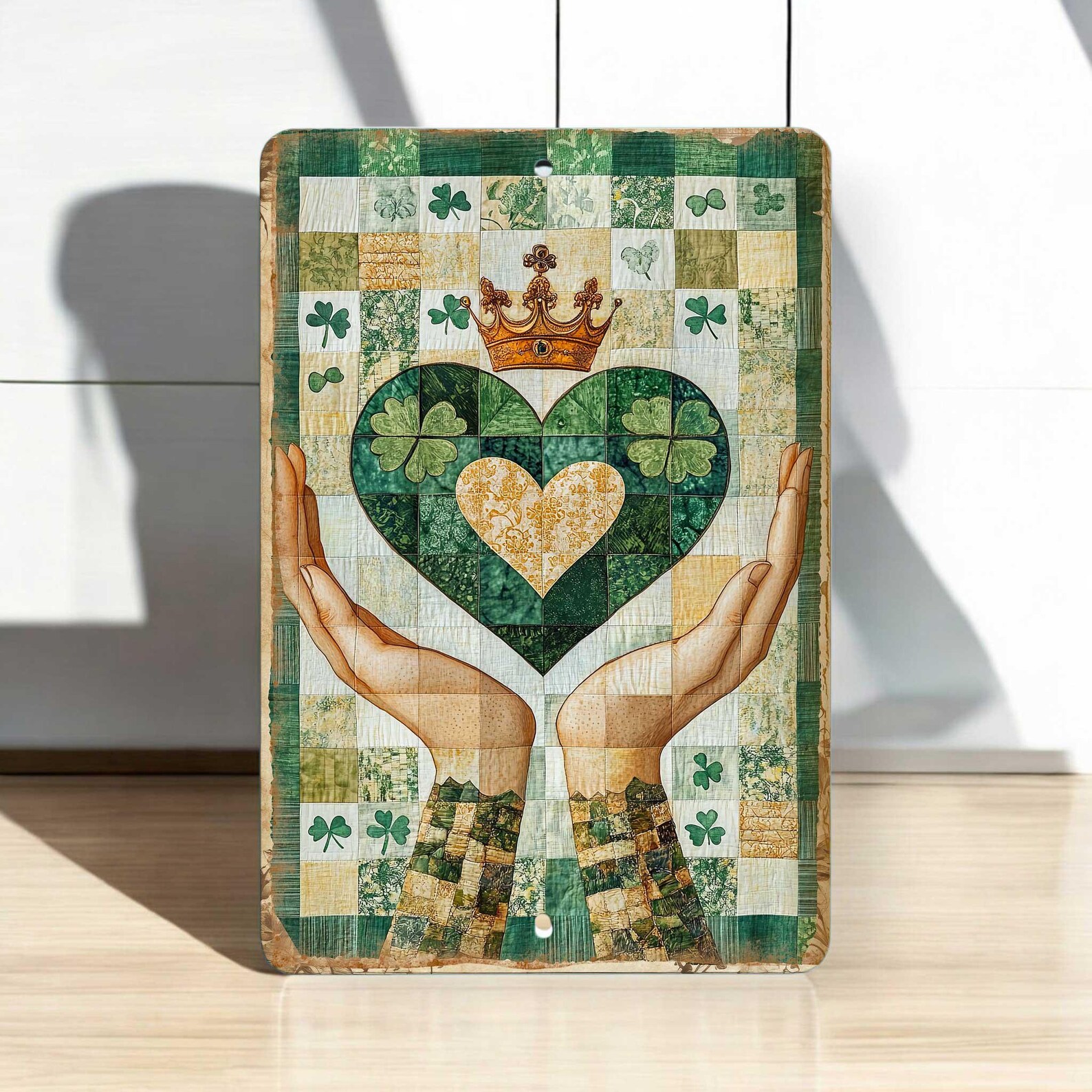Claddagh Heart Metal Sign - Irish Wall Art - St. Patrick’s Day Home ...