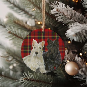 Scottish Terrier Dog Porcelain Christmas Tree Ornament Pet Keepsake Gifts Holiday Tree Decoration Dog Lover Gift Single/Double Sided image 7