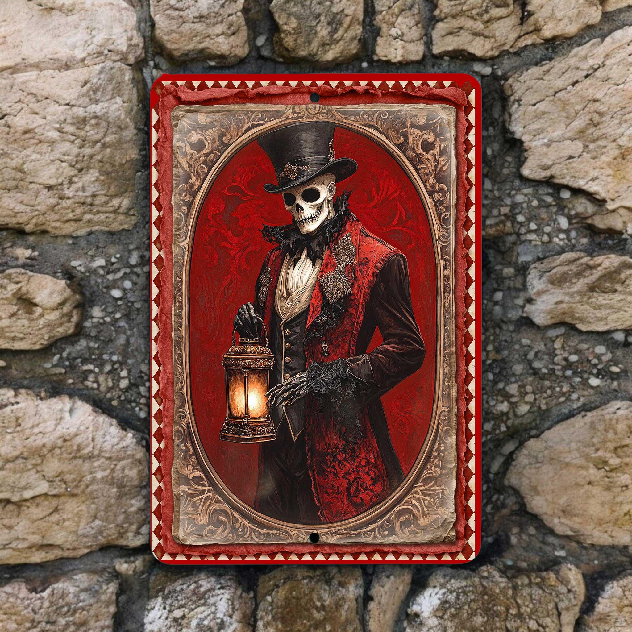 Circus Ringmaster Skeleton Metal Wall Sign, 8x12 Carnival Freak Show ...