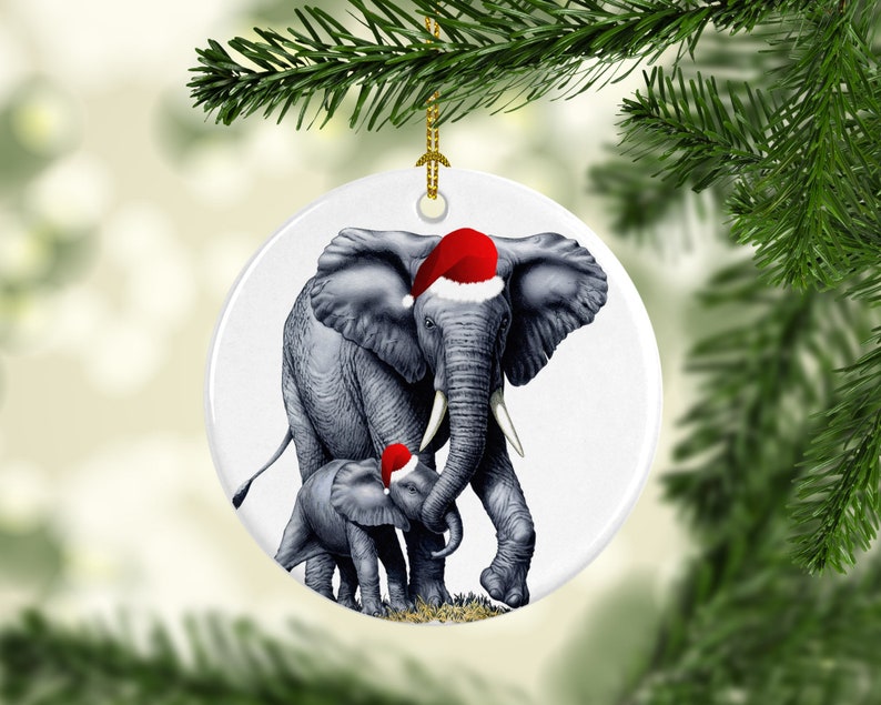 Elephant Christmas Tree Ornaments 