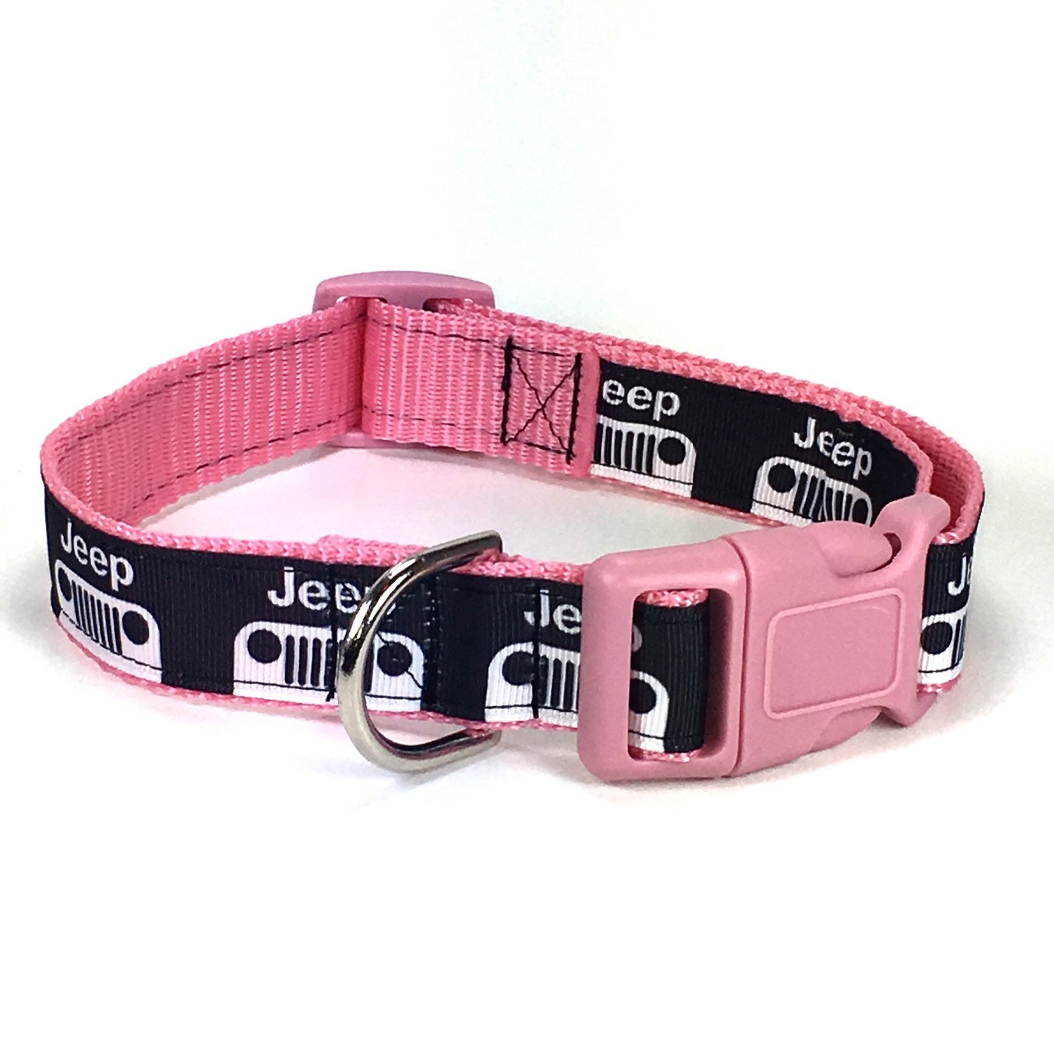 Adjustable Dog Collar Pink Jeep Etsy