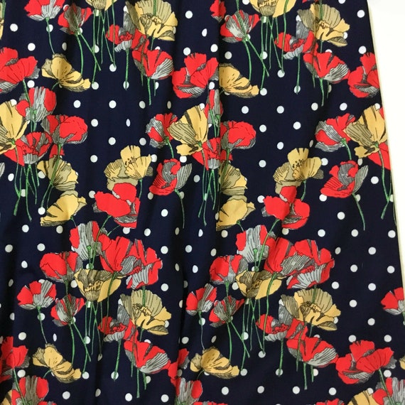 VTG 60’s 70’s I Dream Of Poppies Long Sleeve Poly… - image 3
