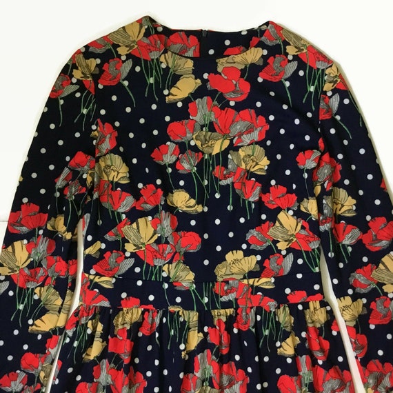 VTG 60’s 70’s I Dream Of Poppies Long Sleeve Poly… - image 1