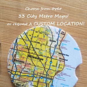Cup Holder Coasters Custom Car Coasters Boat Accessories ATV Accessories Custom Map Coasters Custom Coasters Car Accessories Custom Map Gift image 2