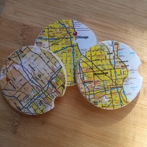 Cup Holder Coasters Custom Car Coasters Boat Accessories ATV Accessories Custom Map Coasters Custom Coasters Car Accessories Custom Map Gift image 7