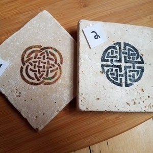 Celtic Knots Custom Coasters Personalized Coasters St Patricks Day Gift St Pattys Gift Celtic Knot Favors We Tied the Knot Wedding Coasters
