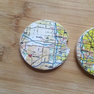 Cup Holder Coasters Custom Car Coasters Boat Accessories ATV Accessories Custom Map Coasters Custom Coasters Car Accessories Custom Map Gift image 4