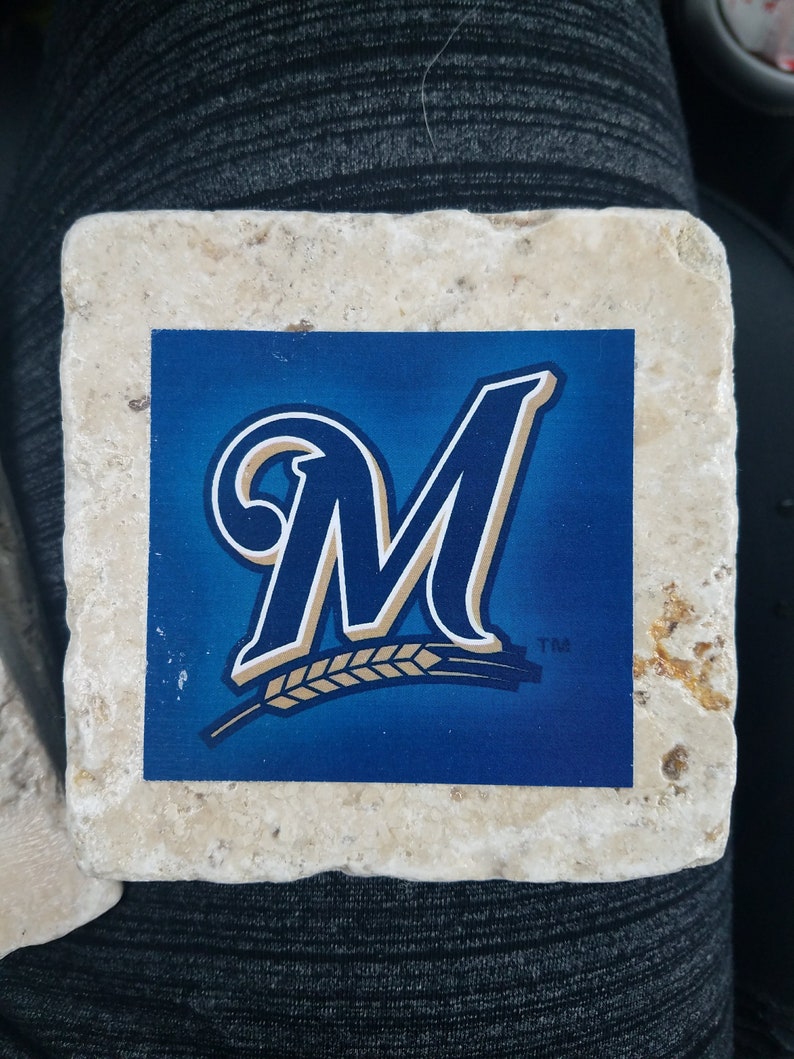 Milwaukee Brewers Gift Brewers Coasters Brew Crew Baseball Etsy