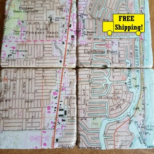 Map Art Map Gifts Custom Map Coasters Topographic Map Coasters Custom Coasters Personalized coasters Wedding Gift Stone coasters