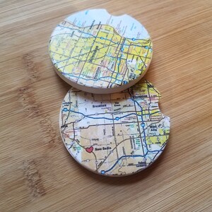 Cup Holder Coasters Custom Car Coasters Boat Accessories ATV Accessories Custom Map Coasters Custom Coasters Car Accessories Custom Map Gift image 5
