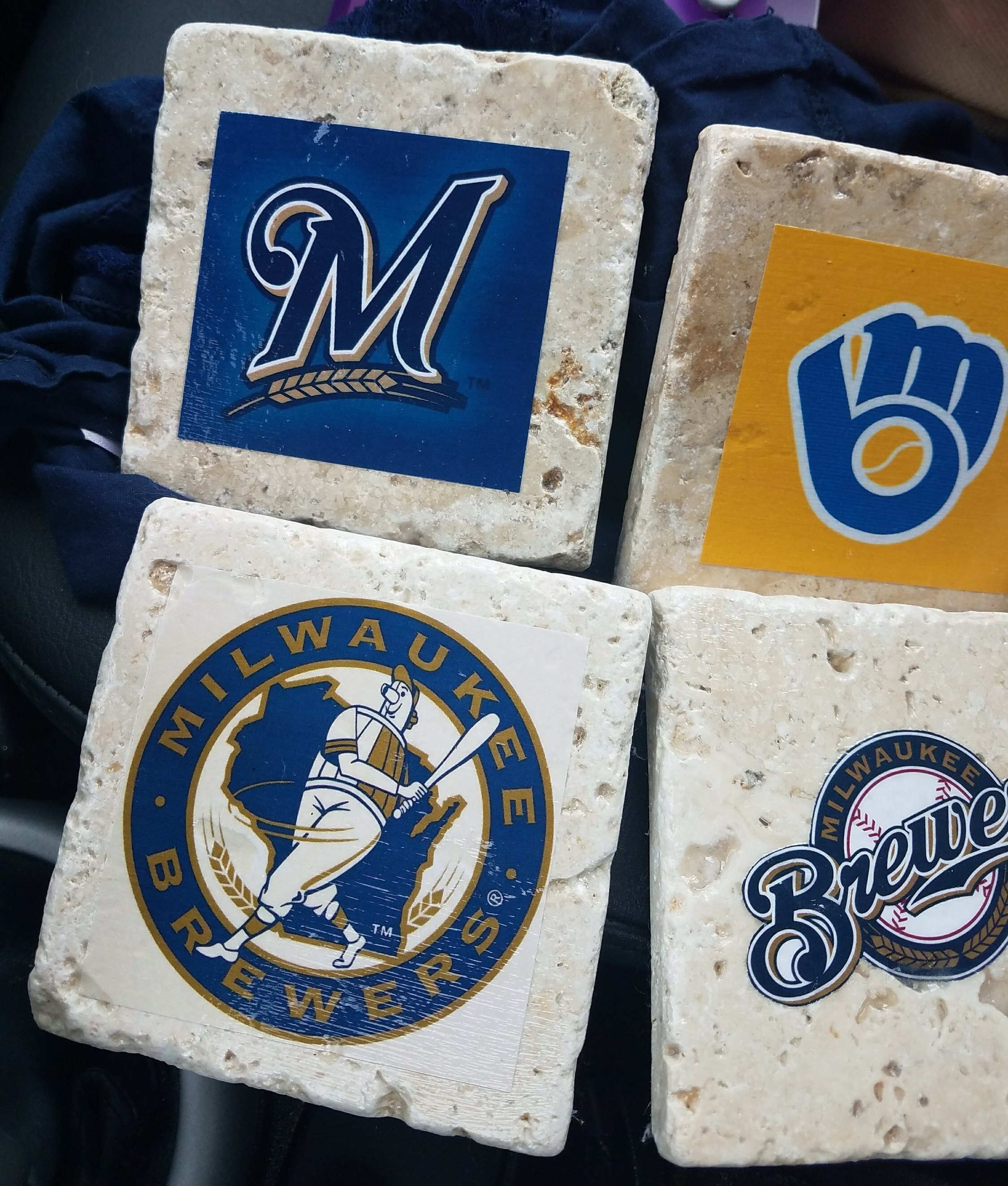 Milwaukee Brewers Gift Brewers Coasters Brew Crew Baseball Etsy