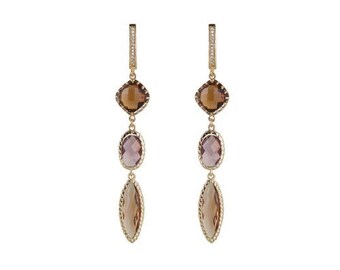 Ametrine Dangle Earrings, modern earrings for women