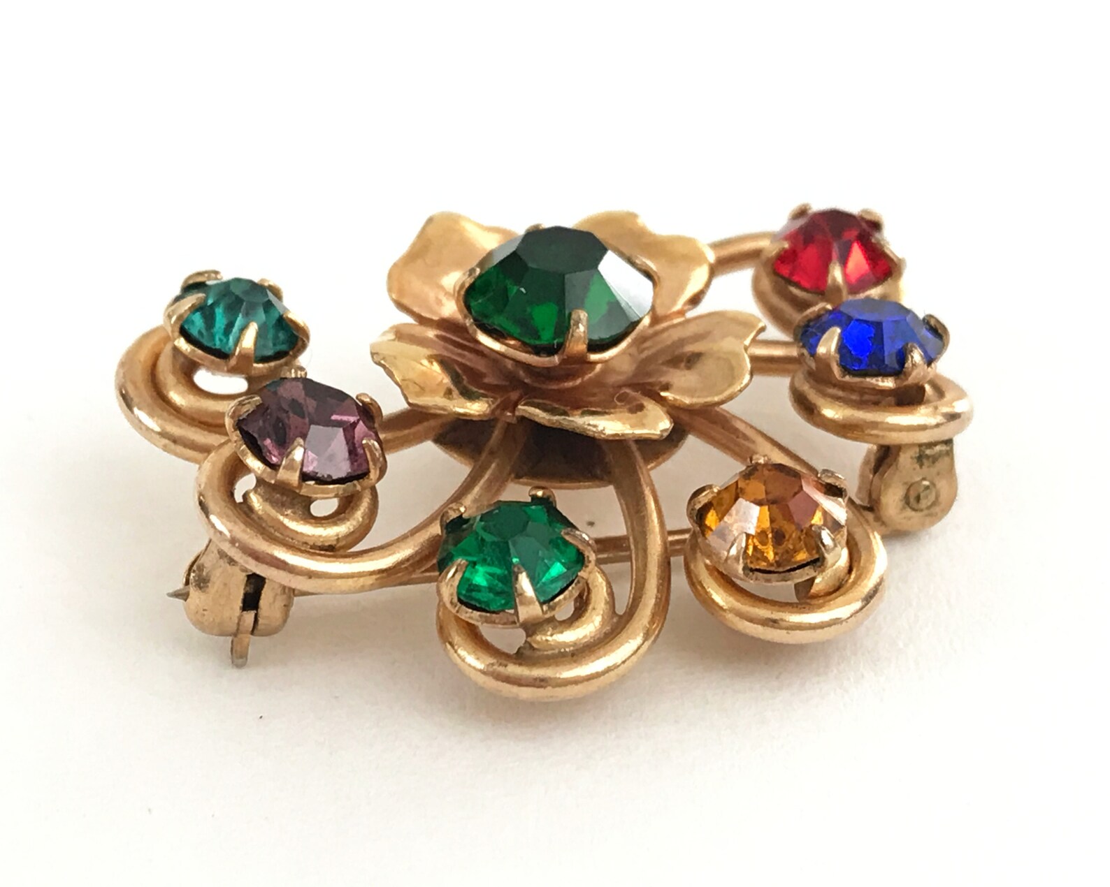 Vintage Scatter Pin Signed Linc 1/20 12K GF Floral Brooch Etsy