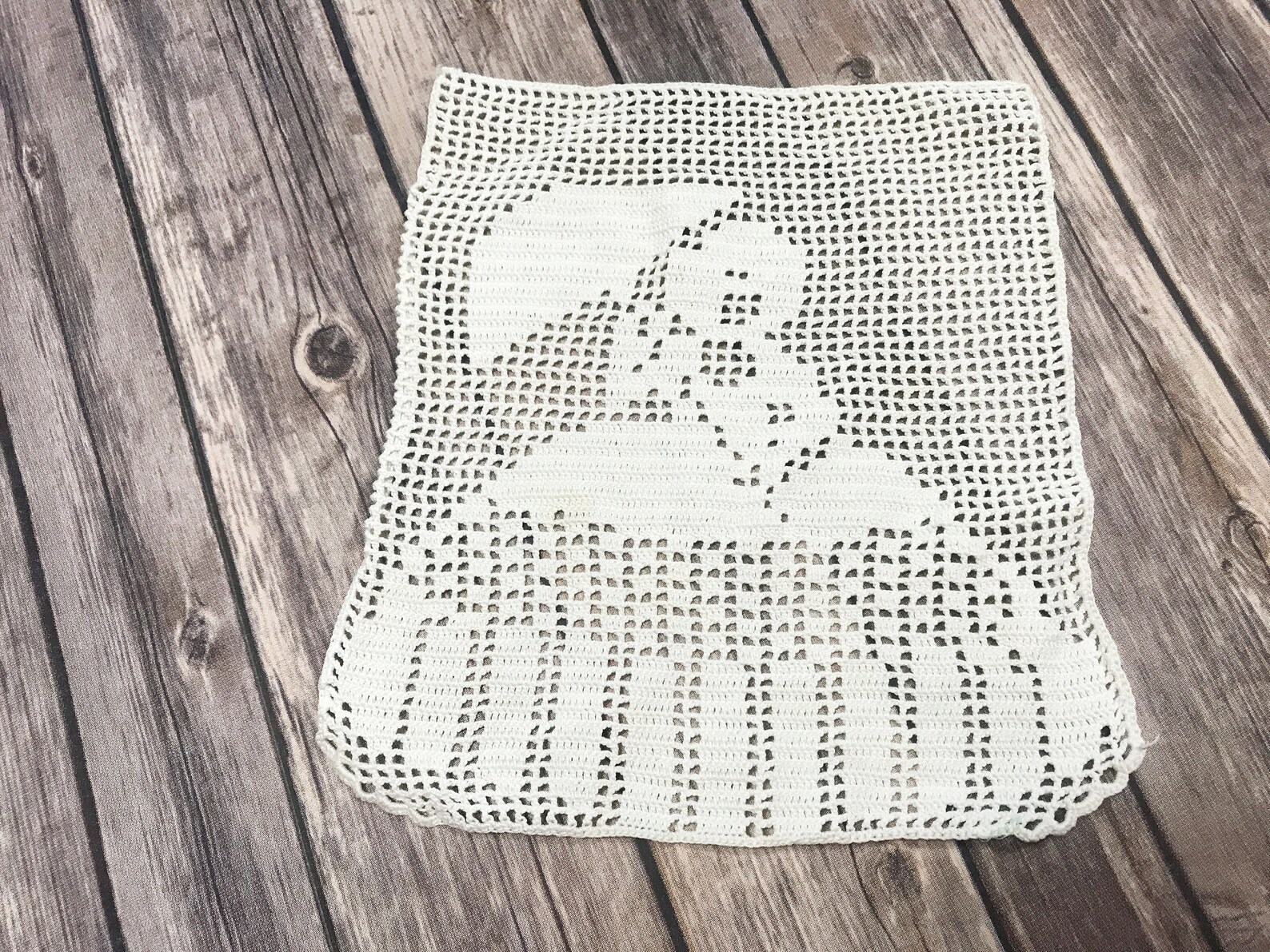 2 Vintage Armrest Doilies Crocheted Armchair Doilies Girl Etsy