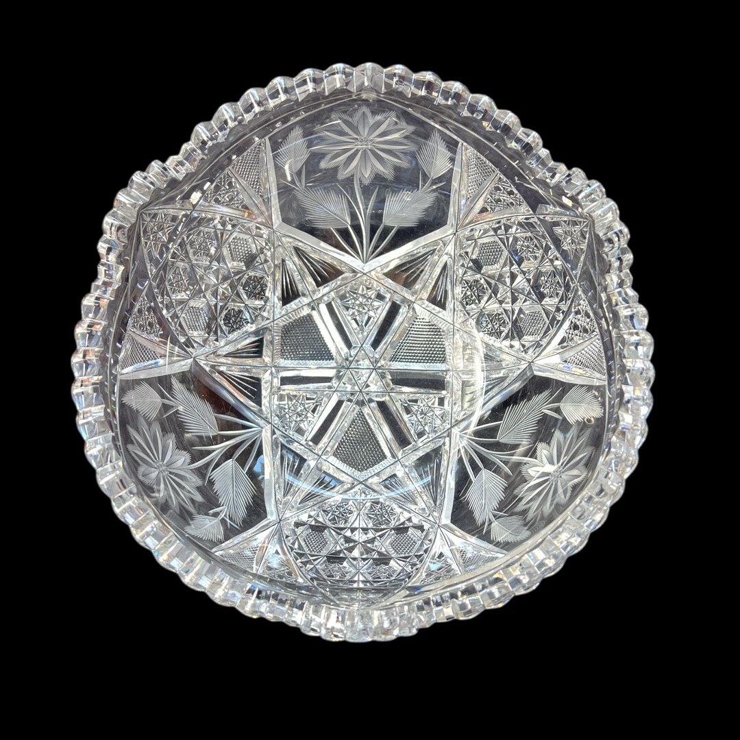 Antique ABP Cut Glass Bowl 8