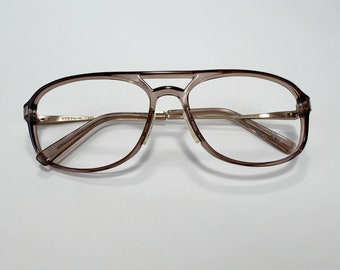 Retro Stetson 225 Zyloware Eyeglasses Frames, No Lenses, Brown Plastic