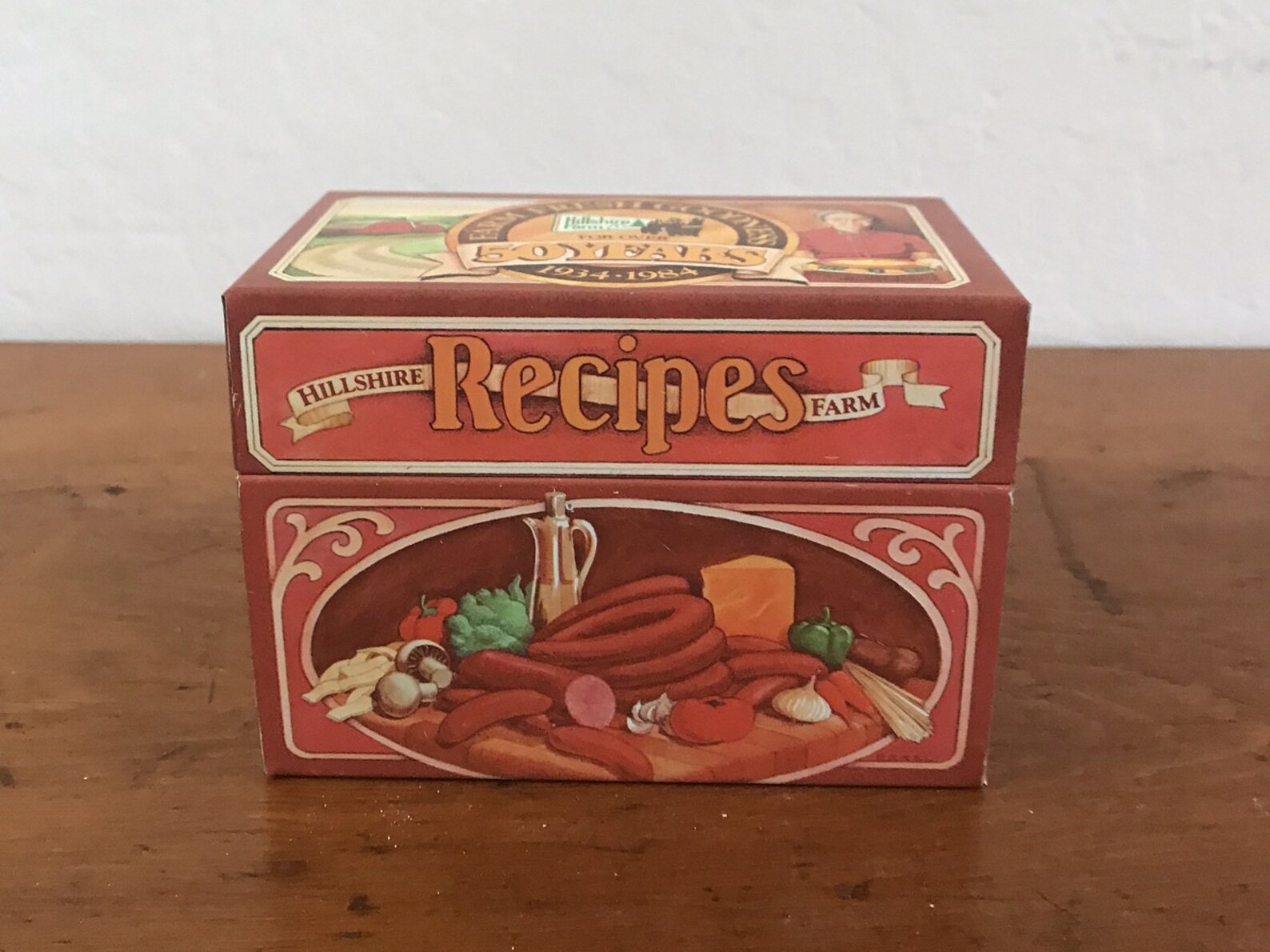 Vintage 1980s Recipe Box Hillshire Farm Recipe Tin Plus Etsy