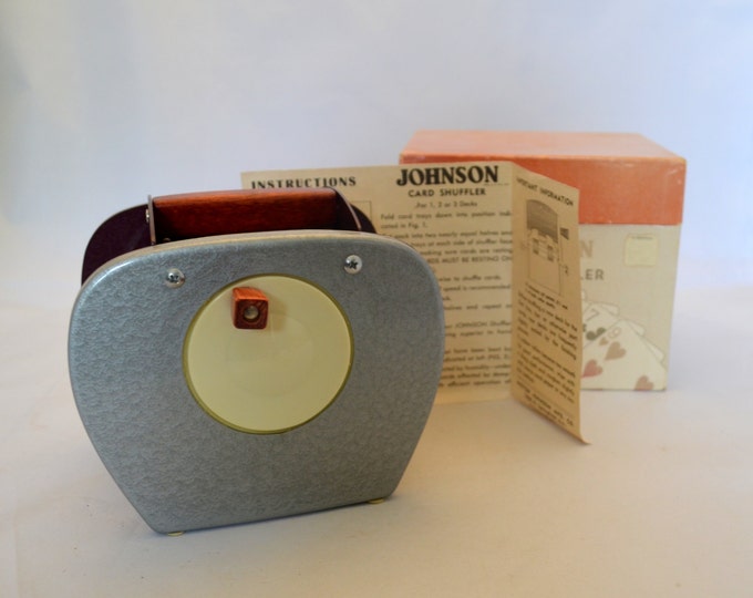 Vintage Nestor Johnson Card Shuffler, Model 50 With Box and