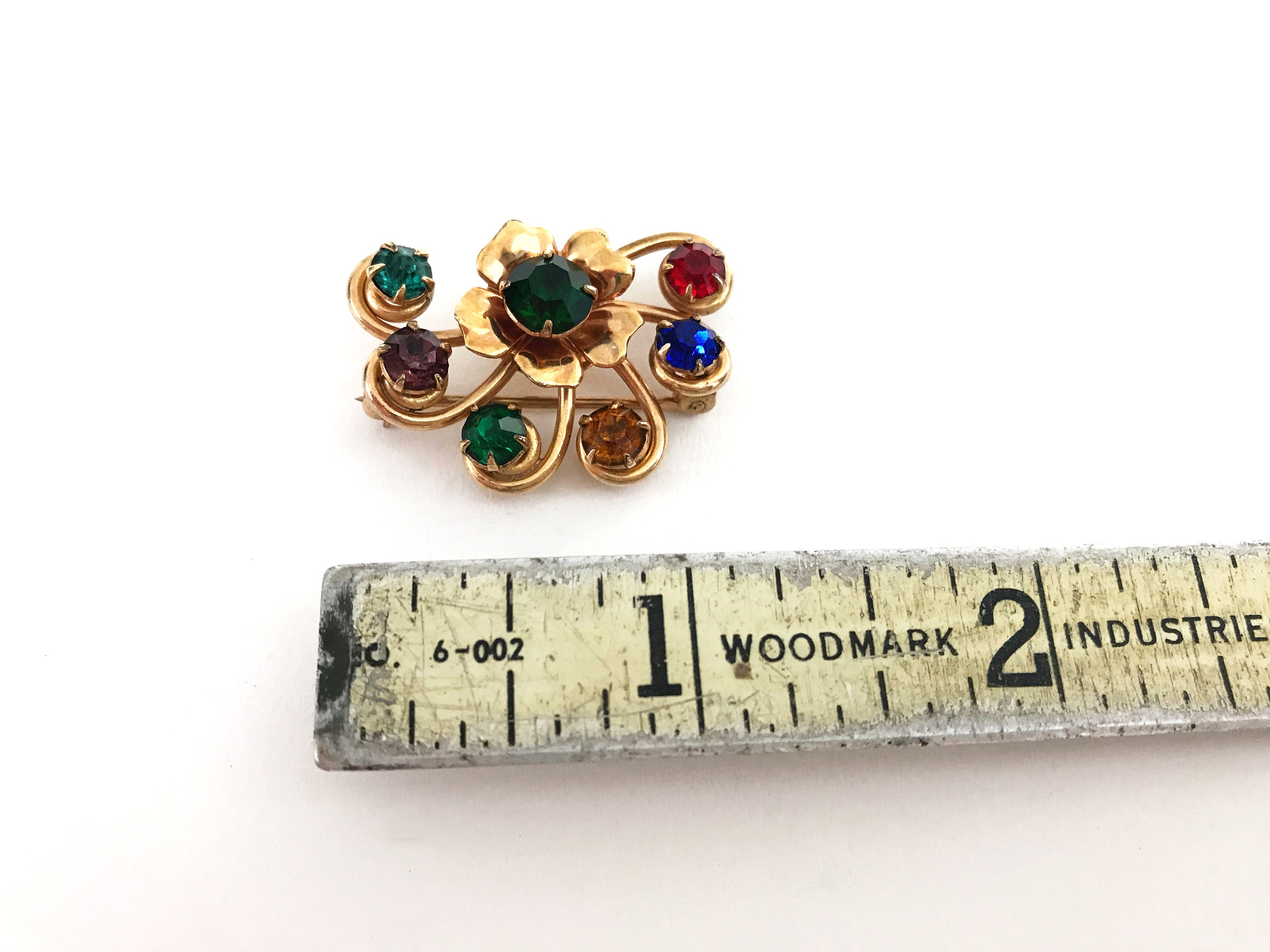 Vintage Scatter Pin Signed Linc 1/20 12K GF Floral Brooch | Etsy