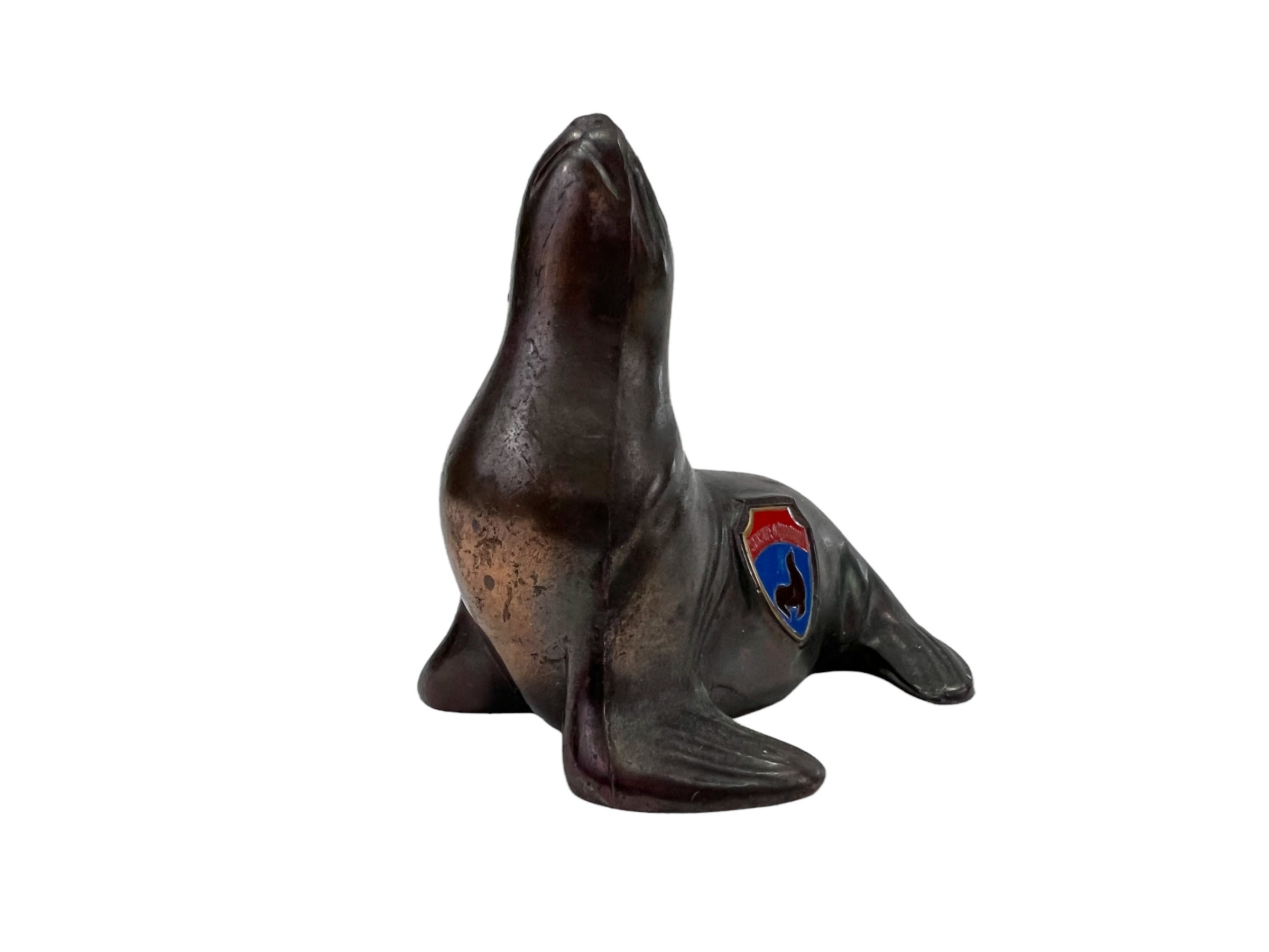 Vintage Metal Seal Figurine Seaside Aquarium Oregon Souvenir Etsy