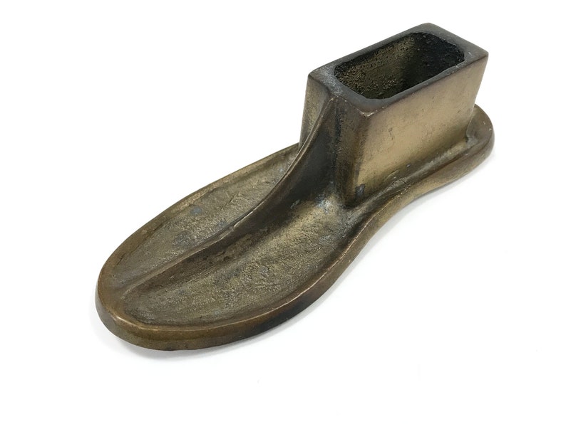 circa early 20th century Metal Cobbler/'s Mold Vintage Child/'s Shoe Last