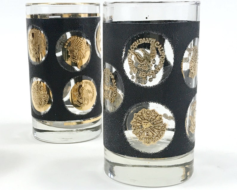 libbey gold coin glasses