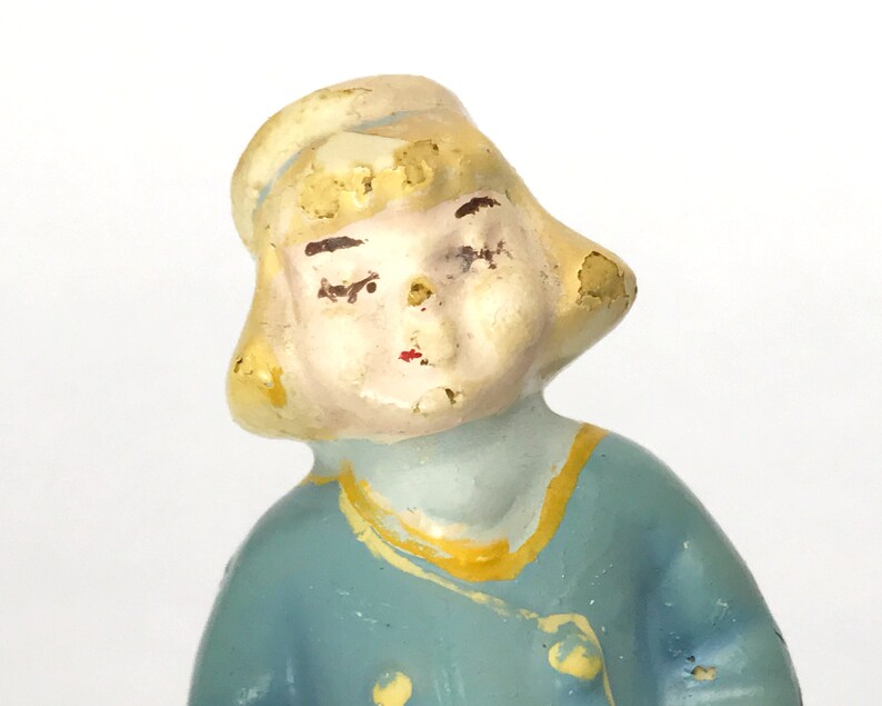 Vintage Dutch Chalkware Figurines Pair of Mid Century Dutch Etsy