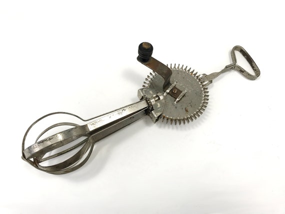 Antique Hand-crank Rotary Egg Beaters, Set of 2 