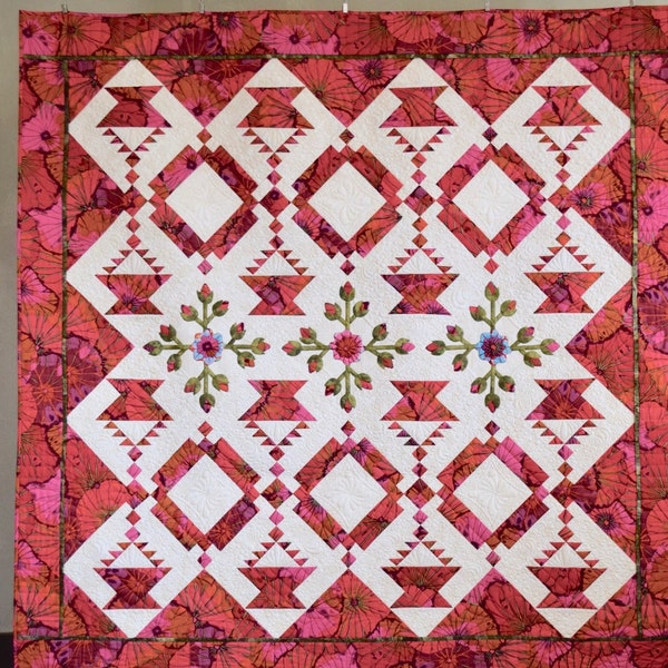 Roses Remembered, In the American Tradition, red and white quilts, traditional quilts,  International quilt festival quilts