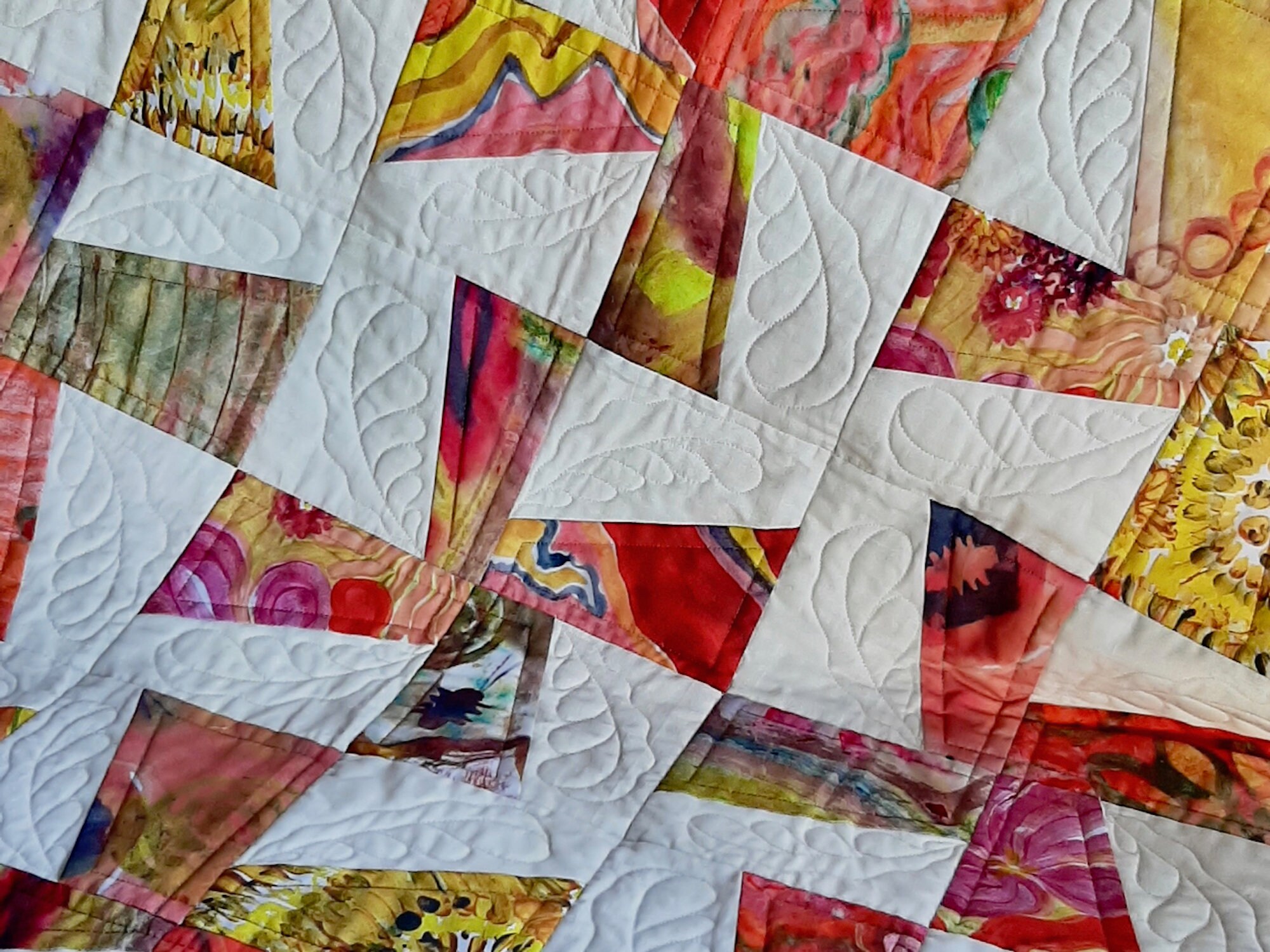 Easy Quilt Pattern, Scrap Quilt, Pattern Download, Improvisational
