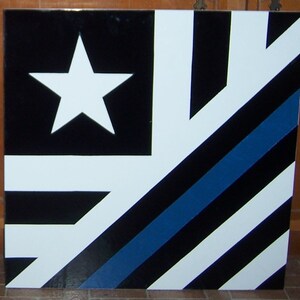 Thin Blue Line Barn Quilt Board 2x2
