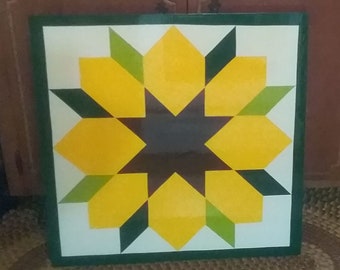 Sun Flower Barn Quilt Board 2x2