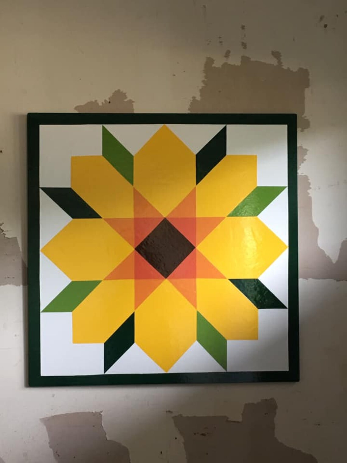 Sun Flower Barn Quilt Board 2x2 Etsy