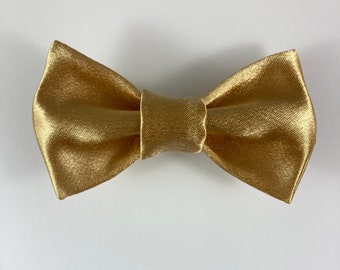 Gold Satin Cat Bow tie,  Wedding Cat Bow tie