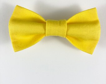 Solid Yellow Cat Bow tie