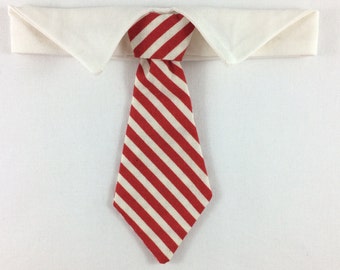 Red Striped Cat Necktie Collar