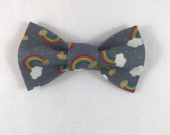 Rainbow Cat Bow Tie