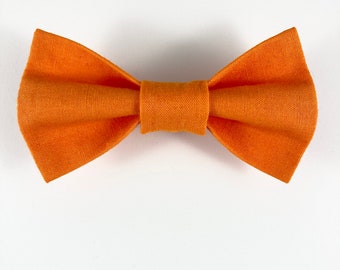 Solid Orange Cat Bow tie