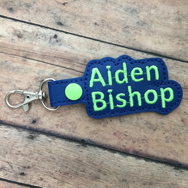 Two Line Name Tag for Backpack, Lunchbox, Luggage, Suitcase, Bag, Key Chain, Lanyard, ID, Zipper Pull, Snap Tab Active