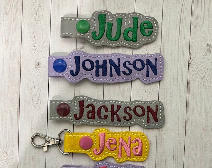 SAMPLE SALE - "J" Names Bag Tag for Backpack Luggage - Ready Made - Ready to Ship