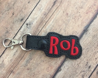 Black Custom Name Tag for Backpack, Lunchbox, Luggage, Suitcase, Bag, Key Chain, Lanyard, ID, Zipper Pull, Snap Tab