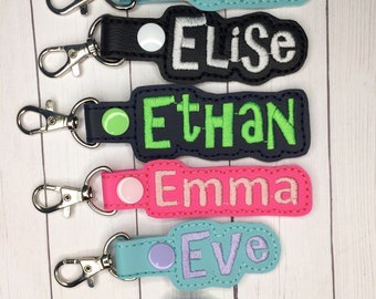 SAMPLE SALE - "E" Names Bag Tag for Backpack Luggage - Ready Made - Ready to Ship