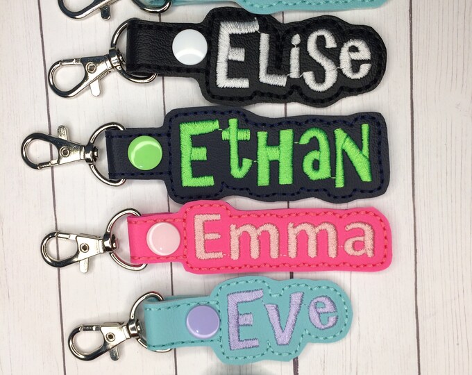 SAMPLE SALE - "E" Names Bag Tag for Backpack Luggage - Ready Made - Ready to Ship