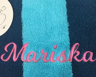 Beach Towel monogrammed, personalized, embroidered, vacation, graduation gift