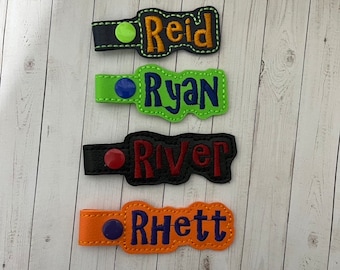 SAMPLE SALE - "R" Names Bag Tag for Backpack Luggage - Ready Made - Ready to Ship