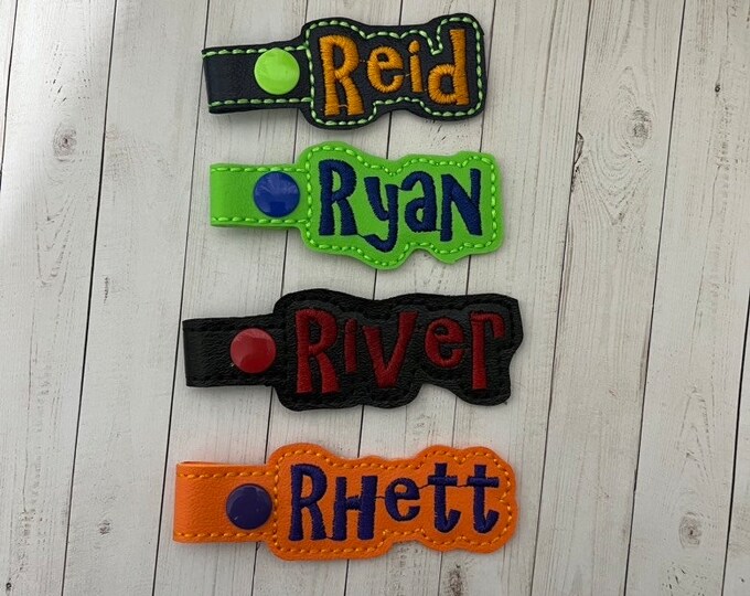 SAMPLE SALE - "R" Names Bag Tag for Backpack Luggage - Ready Made - Ready to Ship