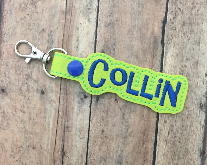 Lime Green Name Tag for Backpack