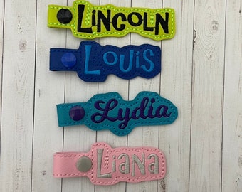 SAMPLE SALE - "L" Names Bag Tag for Backpack Luggage - Ready Made - Ready to Ship